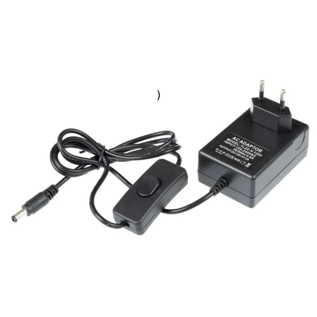 LED zdroj 12V 24W s vypínačem černý