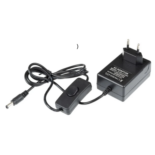 LED zdroj 12V 24W s vypínačem černý